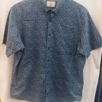 Gazman Mens  Size L Short Sleeve Shirt Blue / Grey 