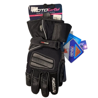 Motodry arctic Womens  leather gloves Size M Black  
