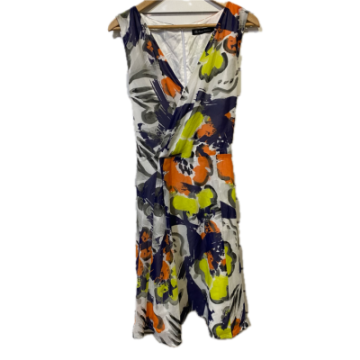 Trent Nathan Womens  Size 18 Navy Blue / Orange / Yellow multi color print dress