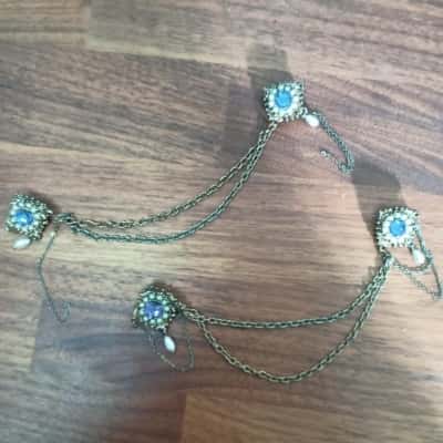 2 x Double Brooch / Sweater Clip Sets