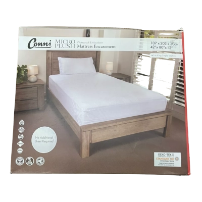 NEW Conni micro plush mattress enhancement waterproof and absorbent for king single mattress 