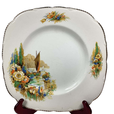 Vintage John Maddock & Sons Ivory ware Fairhaven plate