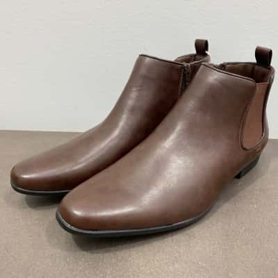 Heritage Mens Ankle Boots Size 12 Brown 