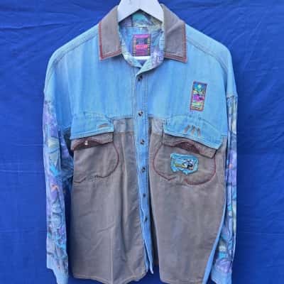 Mens vintage 1990's Size M Long Sleeve Shirt Multicoloured 