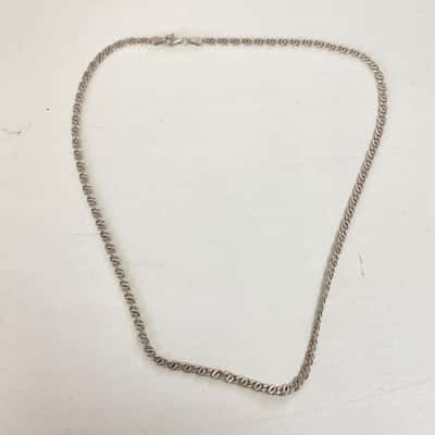 Italian Sterling Silver Mariner Anchor Link Chain Necklace 