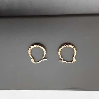 9ct Gold Hoop Earrings 