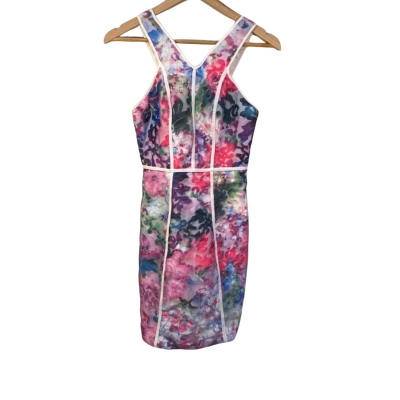 Bluejuice Womens  Size 6 Sleeveless Dress  Blue / Floral / Green / Pink  
