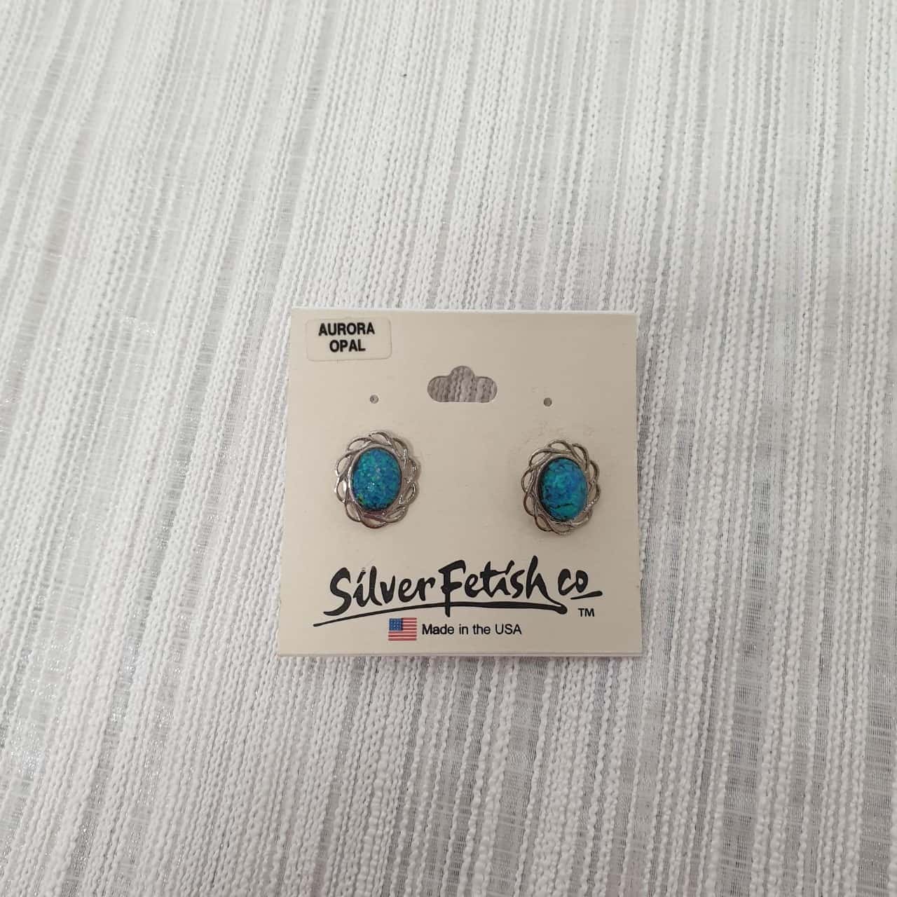 Silver Fetish & Co Made In The USA Stunning Aurora Opal