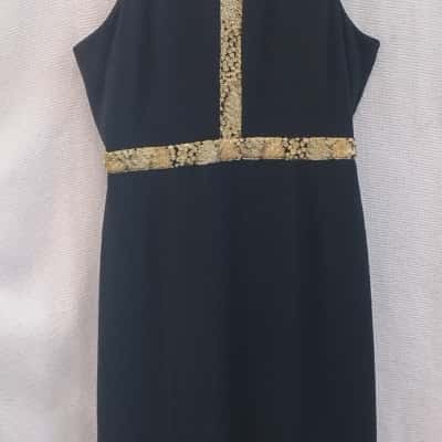 Tokito Womens  Size 10 Sleeveless Dress  Black  / Gold 