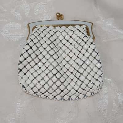 Park Lane Genuine Regal Mesh Womens Purse White 