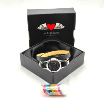 New Stainless Steel Aromatherapy Essential Oil Diffuser Bracelet With Leather Strap