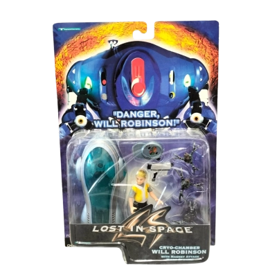 Lost In Space Cryo-Chamber Will Robinson with Magnet Attack Micro Spiders Action Figure Trendmasters 1997.