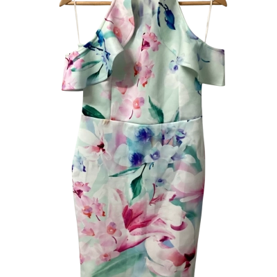 Lipsy Womens  Size 12 Midi Dress Floral / Multicoloured / Pattern 