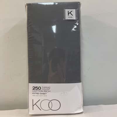 KOO King size Fitted Sheets 250 thread count Cotton Rich