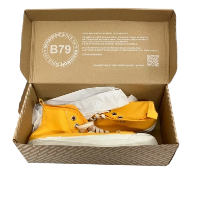  Bensimon - Stella Womens  Size 42 high top lace up Sneakers Yellow 