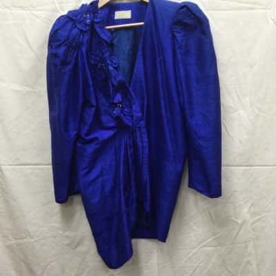 Sonia Moda Italiana Womens  Size 16 Blue Vintage Top