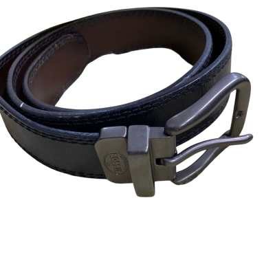 Fossil Mens  Size L Black  / Brown leather belt. 100cm+
