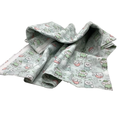 Cute Kids Flanellette Owl Print 105 x 154 cm.   Fab2