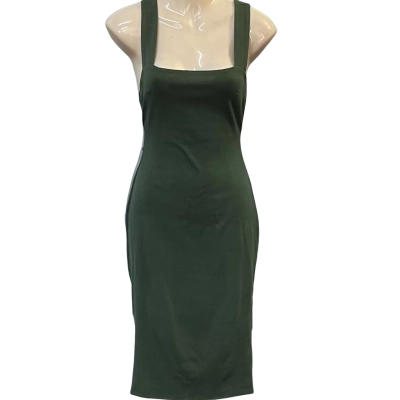 Kookai Womens  Size 10 Bodycon Dress / Casual Dress / Midi Dress / Sleeveless Dress  Green 