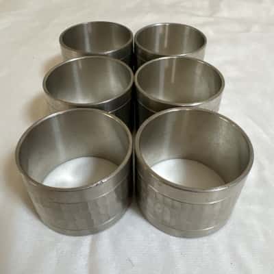 Set of Six Pewter Napkin Rings 