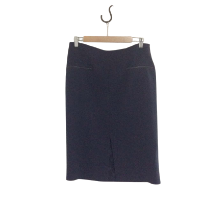 Veronika Maine Women's Size 12 A-Line Skirt Navy Blue 