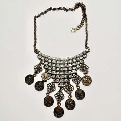 Costume Jewellery Necklace with Coins& Dimontees