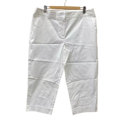 Jacqui-E White Millie Straight Crop Length Size 16 
