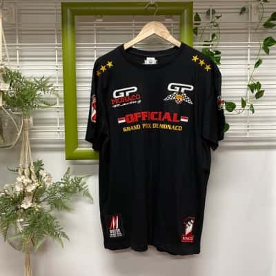 Souvenirs Shop Monaco Mens Official Grand Prix Short Sleeve T-shirt Black Size XXL 