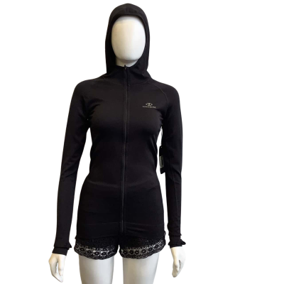 BNWT Ambra Acticve Women's Size XS-S Sports Zip Hoodie Black 