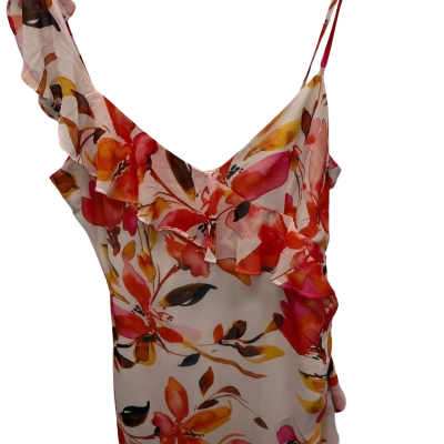 Forever New Size 16 Floral Frilly Maxi Dress