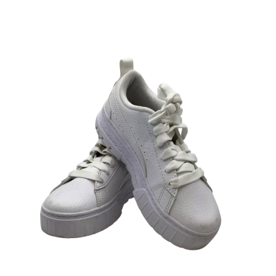 Puma Kids White and Magenta Size UK12 Shoes Kids Shoes