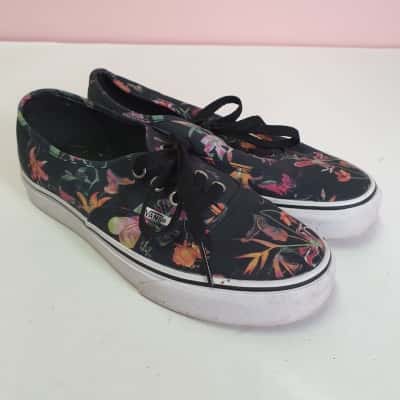 Vans Women's Size 6.5 Black Bloom Sneakers 