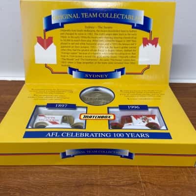 Matchbox 100 years of AFL Sydney Swans collectables 