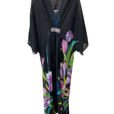 Taking Shape Womens  Size 22 Coverall Black  / Floral / Green / Pink  / Purple 