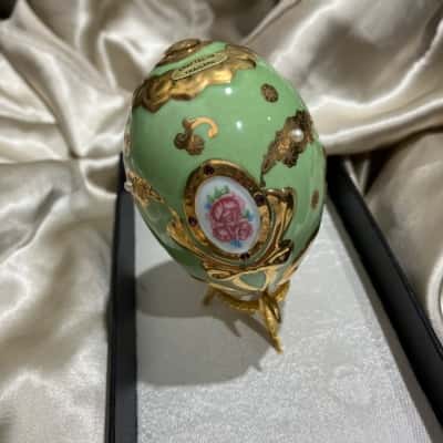 Faberge Imperial Jeweled Egg Green 