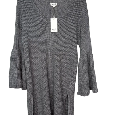 Brand new Seed storm grey knit dress Size L RRP $129.95