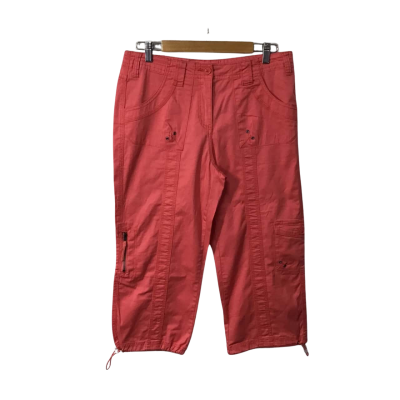 style & co Womens Size 8 Coral Cropped Cargo Pants 