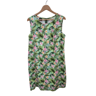  Y J Collection Size 16 Flamingo print Sleeveless Dress 