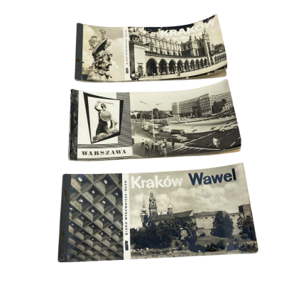 3x Vintage postcard books 