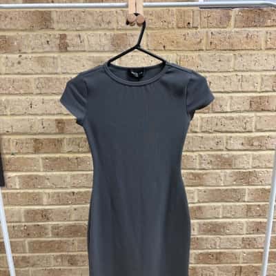 White Fox Womens charcoal always talking mini dress Size XS 