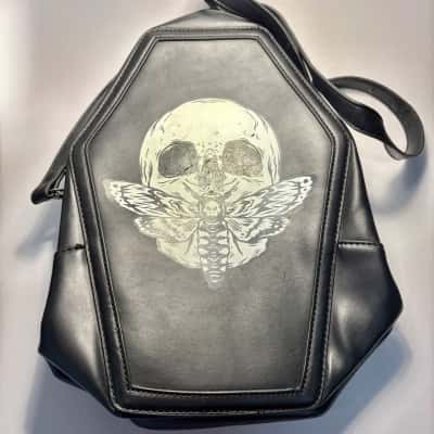 Dangerfield Coffin Backpack with Skull Motif