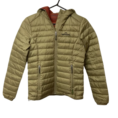 Women’s Kathmandu  Size 6 Green hooded puffer jacket