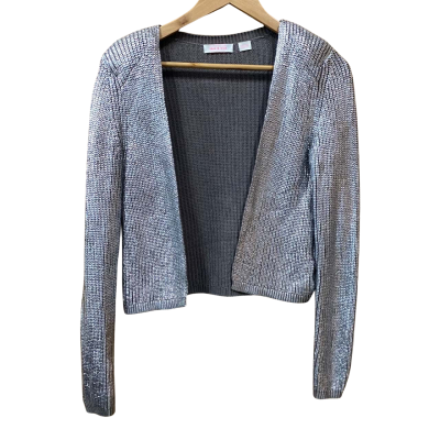 Sass & Bide Silver Metallic Cardigan Size XS