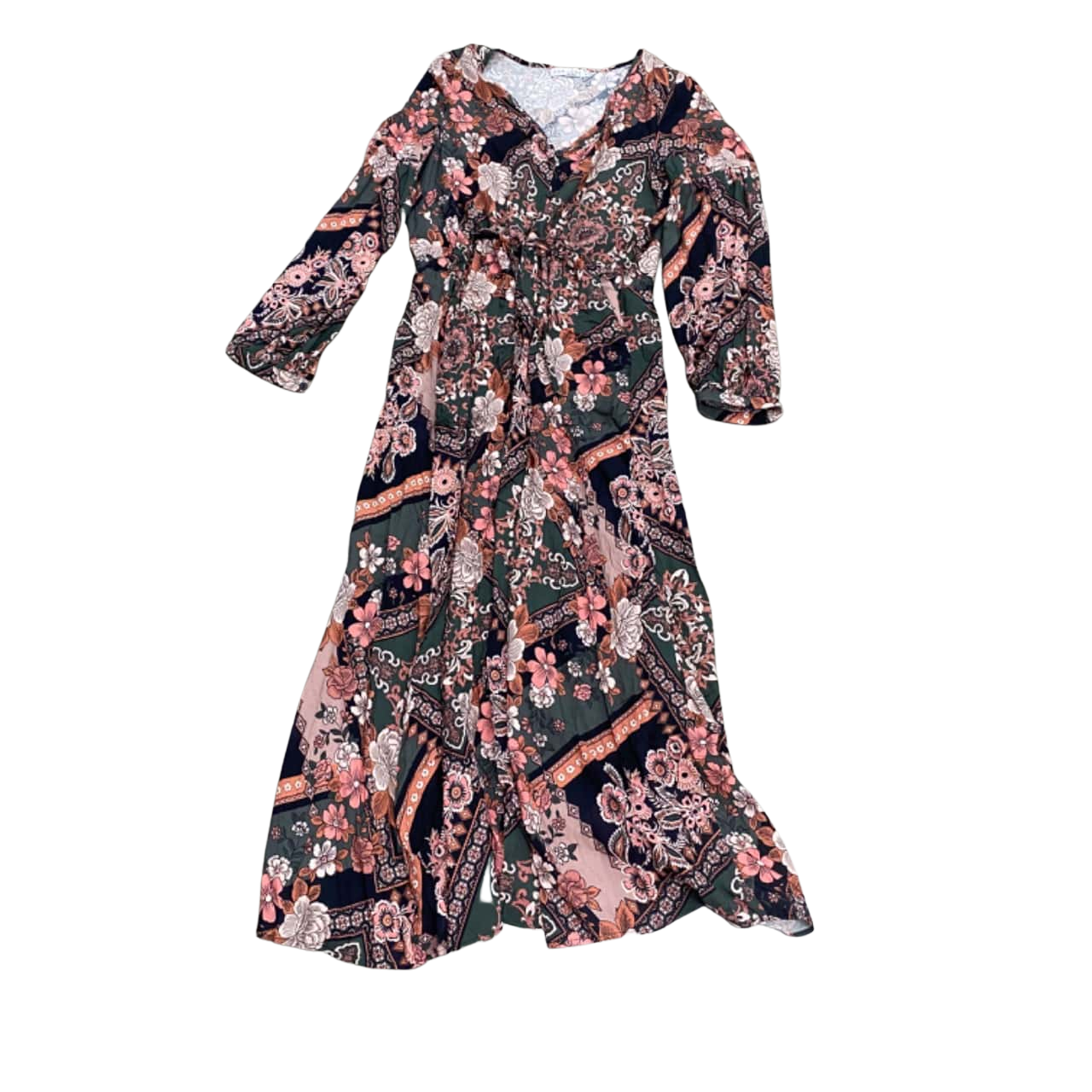 SAN JOSE The Label Size S Maxi Dress Floral / Green (s)