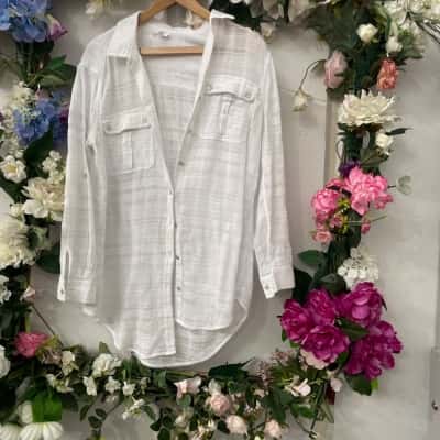 Seafolly Size S White coverup shirt