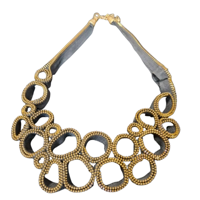  Womens Steam Punk Zipper Necklace 