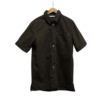 AJE Womens  Size 10 Denim Shirt Brown 