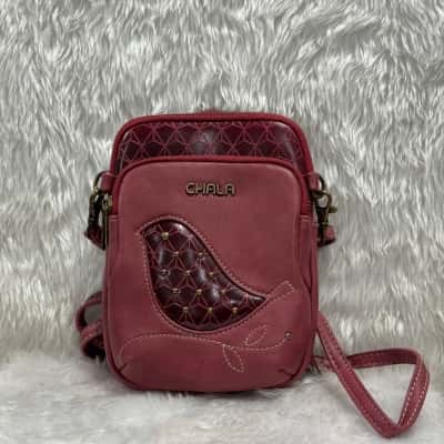  Womens Gold / Maroon cross body bag