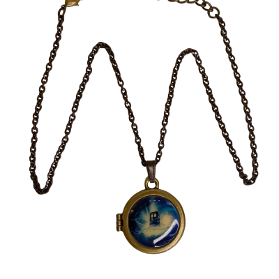 Dr Who Womens Locket Necklace Gold 
