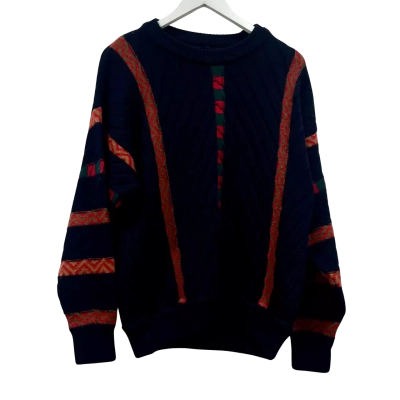 Vintage Limnos Australia Pure Wool Made in Australia Navy Jumper Size L